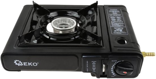 GEKO Compacte campingkookplaat - dual-fuel - 2,5 kW - matzwart van Geko