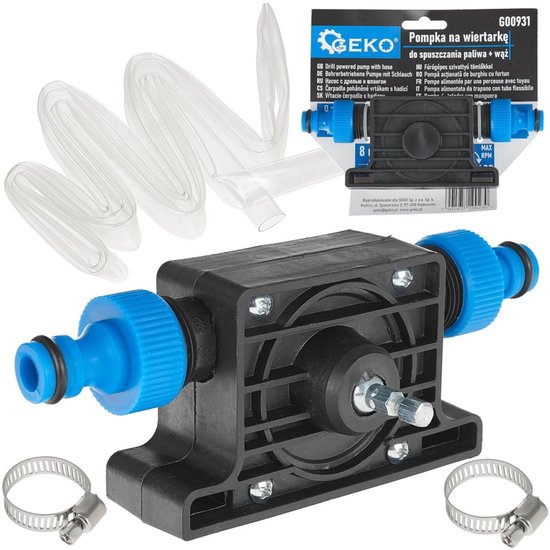 GEKO Drill-aangedreven pomp - Compact - 3m slang - 2.4 m3/h - 3400 RPM van GEKO
