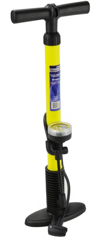 GEKO Handpomp met manometer - Duale kop - 500 mm - Zwart van GEKO