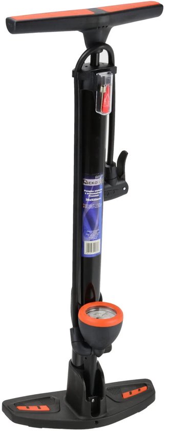 GEKO Handpomp - Staal - Met Manometer - 38x525 mm - Duale Ventielkop van GEKO