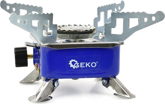 GEKO Mini campingkooktoestel - lichtgewicht - roestvrij staal - piezo-ontsteking - draagbaar - incl. etui van GEKO
