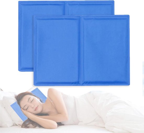 Gel Koelmat - Huisdier Mat - Koel en comfort - Directe verkoeling technologie - 2 stuks 30x40cm - Blauw