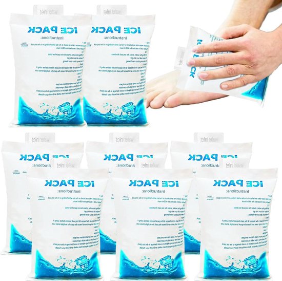 Gel Koelpack - IJscompressen - Voedsel Vers Houden - Herbruikbaar - 8 Stuks - Blauw
