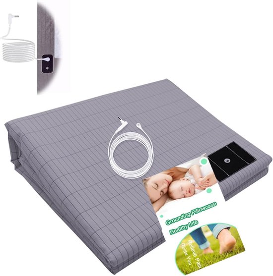 Geleidende Aardingsmat voor een Betere Nachtrust - Ademend Aardingslaken voor Bed (68 x 132 cm) van Nasara
