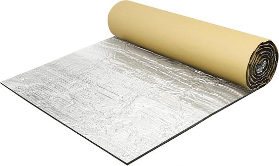 Geluidsisolerende mat van gesloten aluminiumschuim 10 mm voor motorkap, spatbord en boot motorafdekking - 100 x 39,37 inch, warmte- en geluidsisolatie, duurzaam en effectief