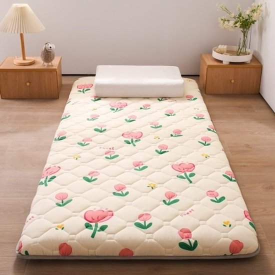 Generic Japans opvouwbaar matras, futon Vloermat studentenslaapzaal Comfort Draagbaar zacht en ademend Tatami Futon Mat gastmatras voor thuis kamperen (Color : D, Size : 90 * 200cm) van Generic