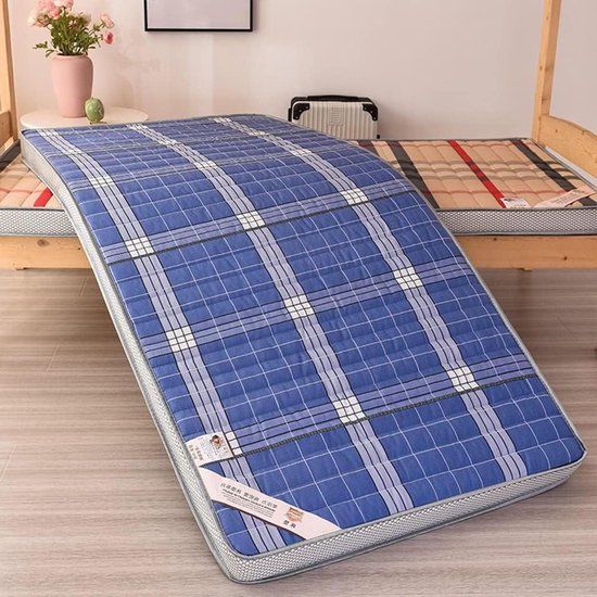 Generic japanse vloermatras futon matras oprollen slaapmatras voor vloer opvouwbare tatami-matras tatami mat slaapmatje voor studenten slaapzaal Camping logeerbed,Blauw,100x200cm(39 * 79in)