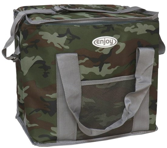 Gerimport Koel/schoudertas - 30 liter - legerlook - 24 x 36 x 34 cm - geïsoleerd/lunchtas van Gerimport