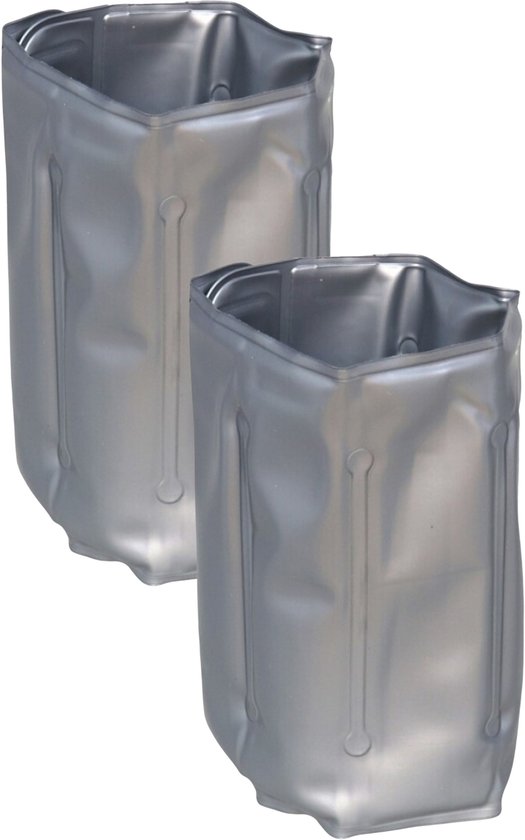 Gerimport Wijnfles koeler/wijnkoeler zilver - 2x - zomer accessoires - koelelement