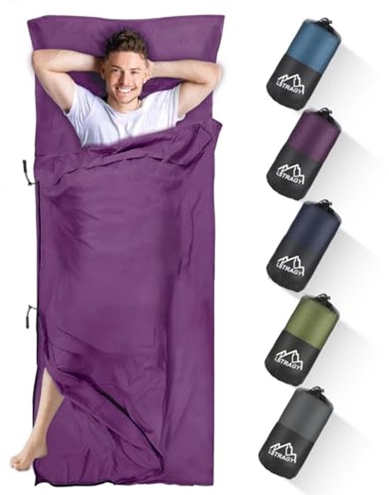 Geüpgradede Huttenslaapzak 2-in-1 Microvezel | Ideaal voor Backpacking en Camping van Merkloos