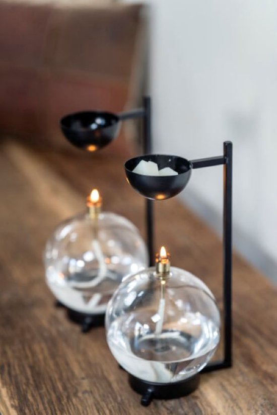 Geurbrander - metalen staander - peri living - oliebrander - aromabrander - waxbrander