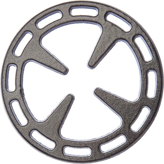 Gietijzeren gasreductor 12 Ø - Onderzetter verloopstuk van staal in zwart van Merkloos