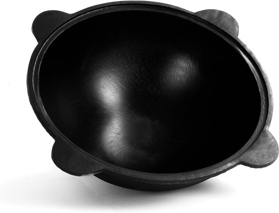 Gietijzeren Kazan - Oezbeekse pot - Buiten koken - Handgemaakt vakmanschap - 12 liter - Zwart