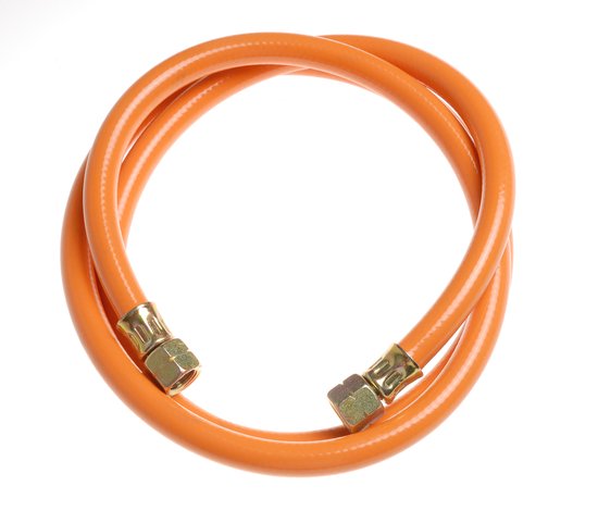 Gimeg Gasslang pvc 1/4 links bi X 1/4 links bi1,5m - Gasslangen - Oranje van GIM
