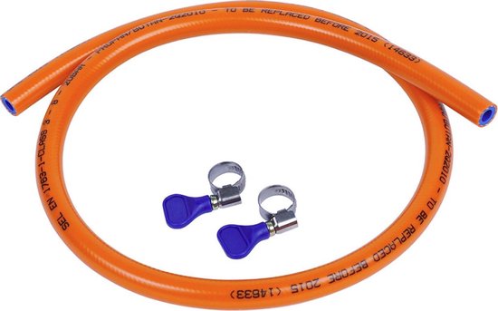 Gimeg HD Gasslang pvc - 2 slangklemmen - 1,5 m van Gimeg