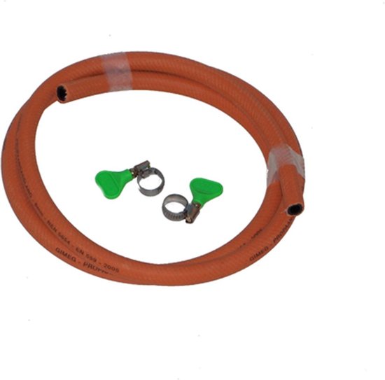 Gimeg HD Gasslang pvc - 2 slangklemmen - 2 m van Gimeg