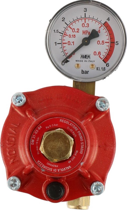 Gimeg Instelbare gasdrukregelaar 0-2bar N-603 manometer afblaasbeveilging 40kg van Gimeg
