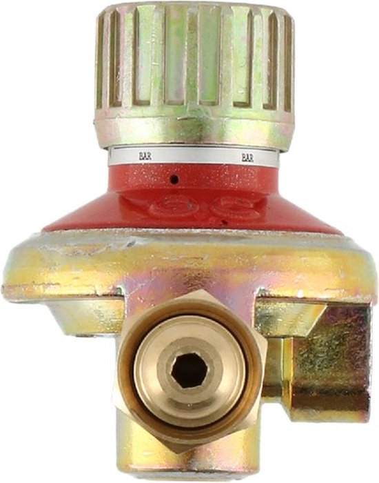 Gimeg instelbare gasdrukregelaar 0-4bar 3/8 inch links binnen X buiten 6 kg van Gimeg