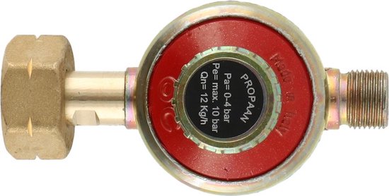 Gimeg instelbare gasdrukregelaar 0-4bar kombi X 3/8 inch links 6 kg
