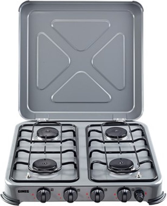 Gimeg Kooktoestel 4-pits grijs beveiligd - gasbrander 4 pits - antraciet van Gimeg