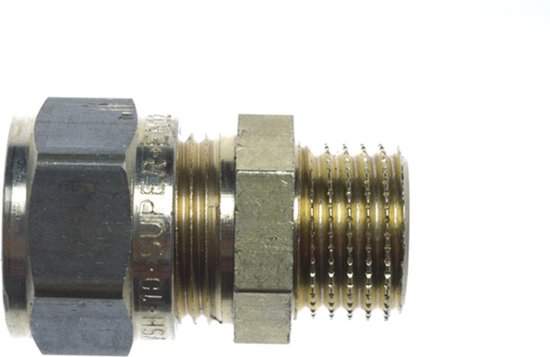Gimeg Puntstuk Recht 1/4 inch Buiten X 8/10 Knelkoppeling
