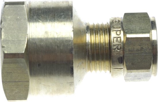 Gimeg rechte aansluiting 1/2 inch binnen X 8/10 5 stuks van Gimeg