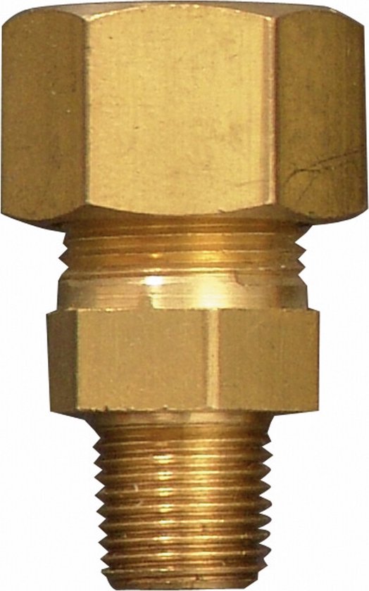Gimeg rechte aansluiting 1/2 inch buiten X 8/10 5 stuks van Gimeg