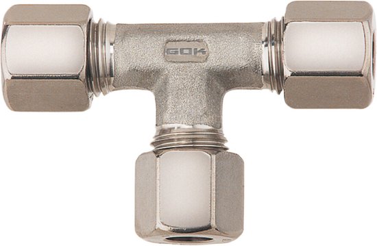 Gimeg T-stuk 12 X 12 X 12 staal van Merkloos