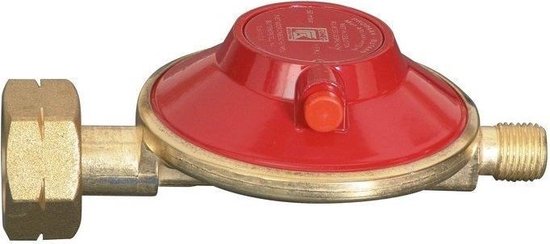 Gimeg Universele Gasdrukregelaar 30MB 1/4 Links + afblaasbeveiliging van Gimeg