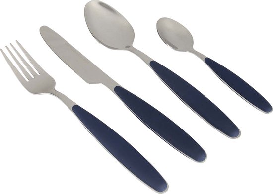 Gimex Bestek - Marineblauw - Soft Touch heft - 16-Delig van GIM