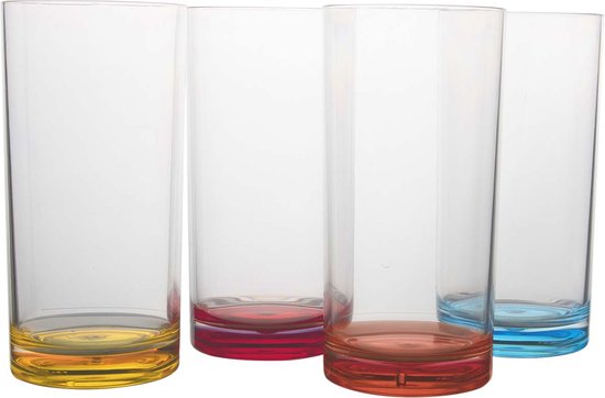 Gimex - Colour Line - Longdrink - Rainbow - 480 ml - 4 Stuks van GIM