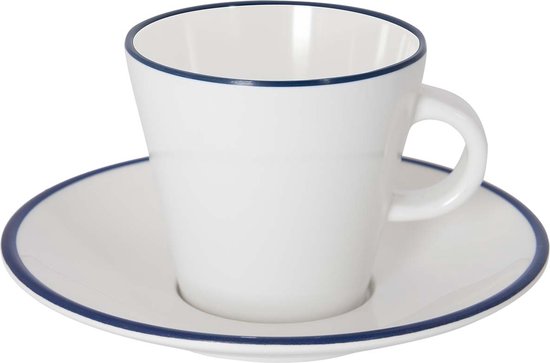Gimex - Linea Line - Espresso set - Blauw - 85 ml - 2 Stuks
