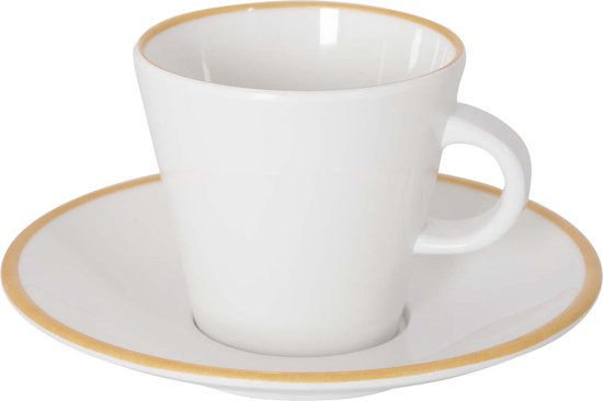 Gimex - Linea Line - Espresso set - Goud - 85 ml - 2 Stuks