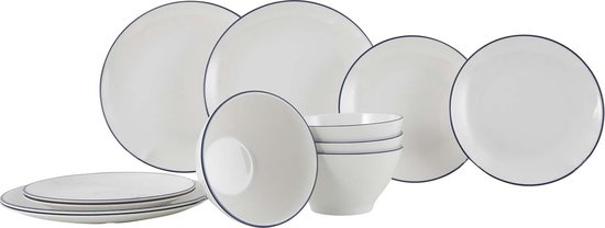 Gimex - Linea Line - Servies - Blauw - 12-Delig van GIM
