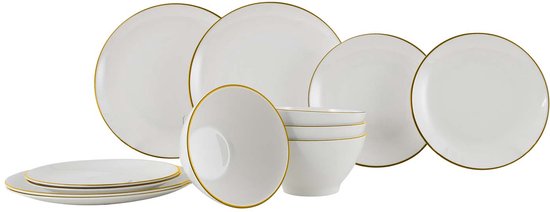 Gimex Linea Line Servies - Goud - 12-Delig van GIM