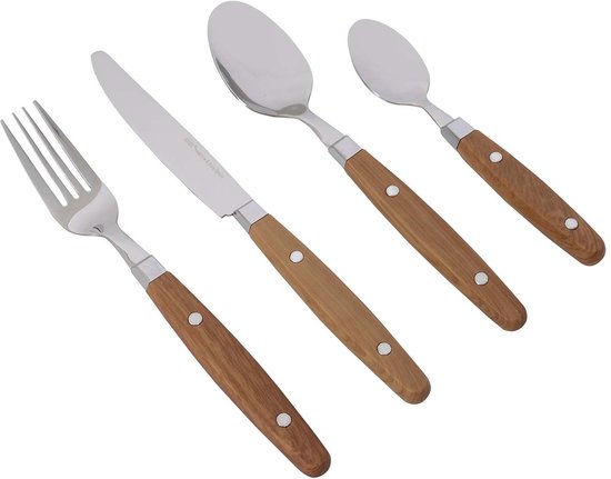 Gimex Nature Line Bestek - Wood - 16-Delig van GIM