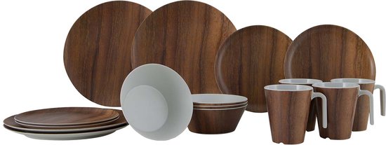 Gimex - Nature Line - Servies - Wood - 16-Delig van GIM