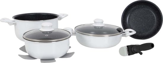 Gimex - Pannenset - Inductie - Wit - 7-Delig van GIM