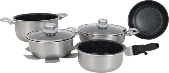 Gimex Pannenset - Inductie - Zilver - 8-Delig