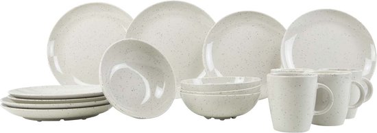 Gimex Solid Line Servies - Granite - Beige - 16-Delig van GIM
