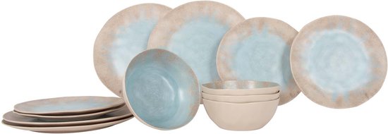 Gimex Stone Line Servies - Beige - 12-Delig van GIM