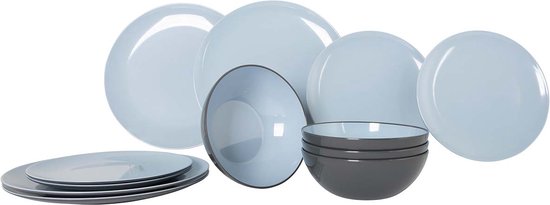 Gimex - Vivid Line - Servies - Blauw - 12-Delig van GIM