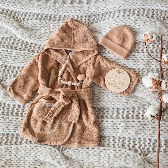 Gioia Giftbox essentials small sand - Jongen - Meisje - Unisex - Babygeschenkset - Baby cadeau - Kraammand van Gio