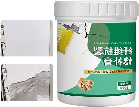 Gipsplaat Reparatieset - Muur Herstel - Scheuren Vullen - Waterdicht En Scheurvast - 500 g - Wit