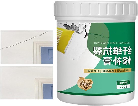Gipsplaat Reparatieset - Muur Reparatie Patch - Scheuren Vullen - Waterdicht Anti-scheur - 500g - Wit