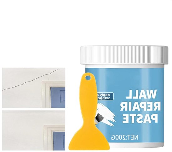 Gipsplaat reparatieset - Muur reparatie - Wanden herstellen - Waterdichte beschermlaag - 220 gram - Wit van Merkloos