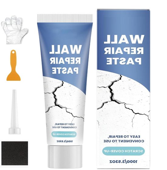 Gipsplaatreparatieset - Stopverf Afdichtmiddel Muurherstel - Scheuren Vullen - Sneldrogende Formule - 100g - Wit