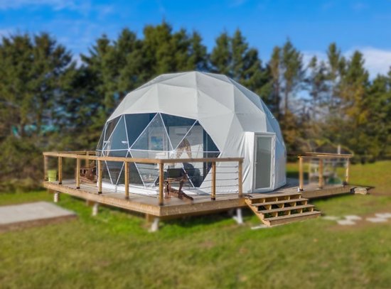 Glamping DOME/ GLOBE - 7 meter - Wit
