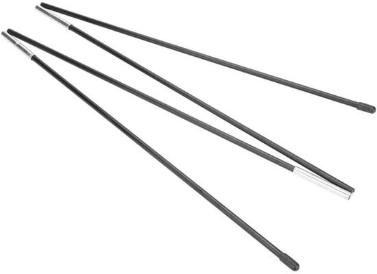 Glasvezel Tentstok, 4 Segmenten Lichtgewicht Draagbare Opvouwbare Staaf voor 2 * 2m Dubbele Tenten Ruimtebesparende Lichtgewicht Zwarte Campingstok