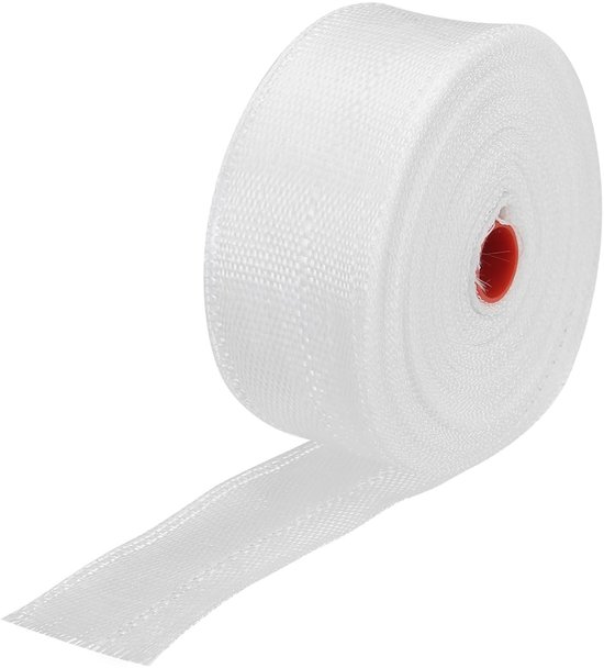 Glasvezel Weefseltape Glasweefsel Glasvezel Net Weefsel Glasvezel Weefsel Isolatie Plakband 30m (33 Yard) x 30mm x 0,17mm voor Versterking en Reparatie